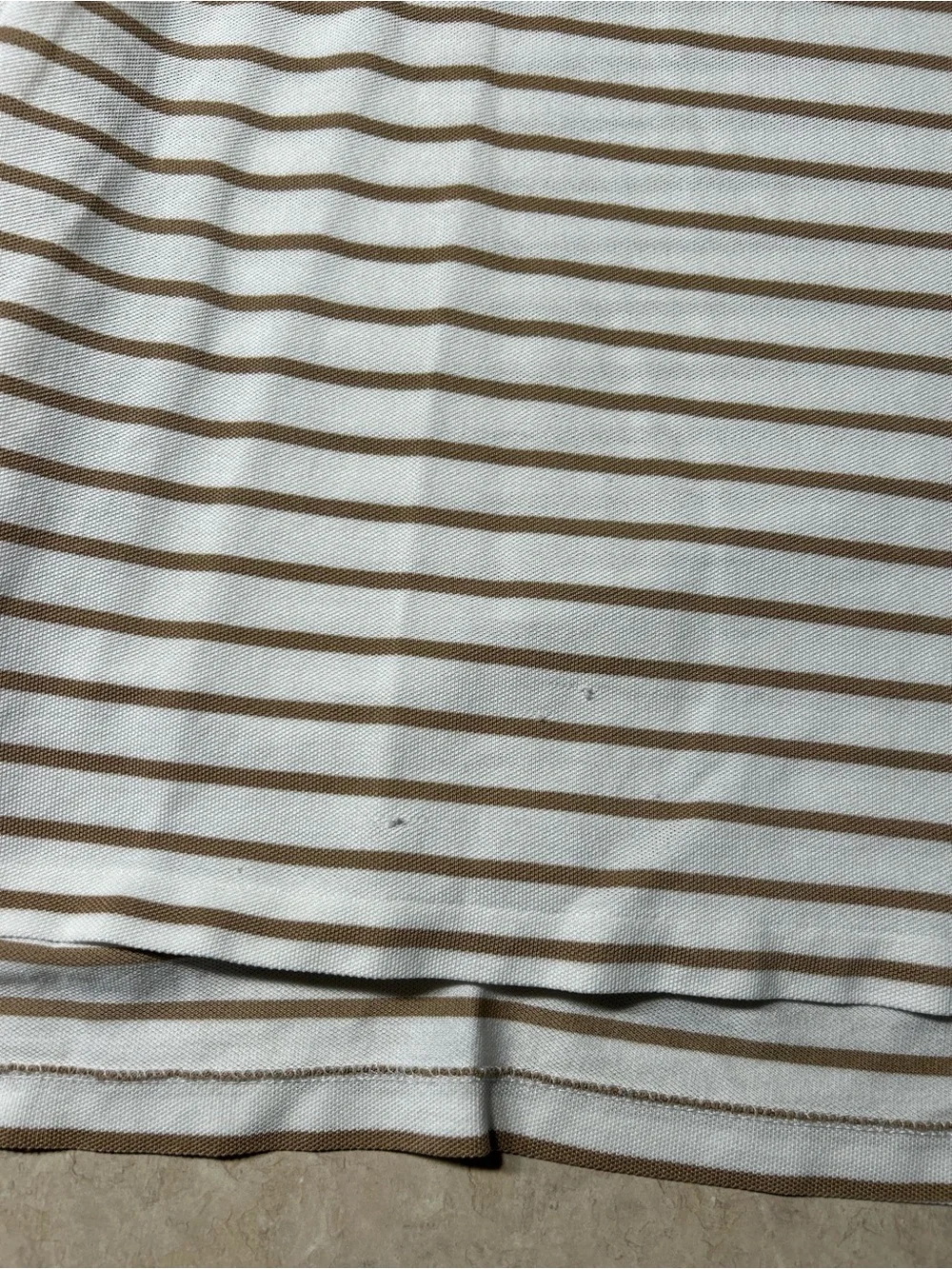 Pair (2) Polo By Ralph Lauren XL Teal And White With Brown Stripes Polos